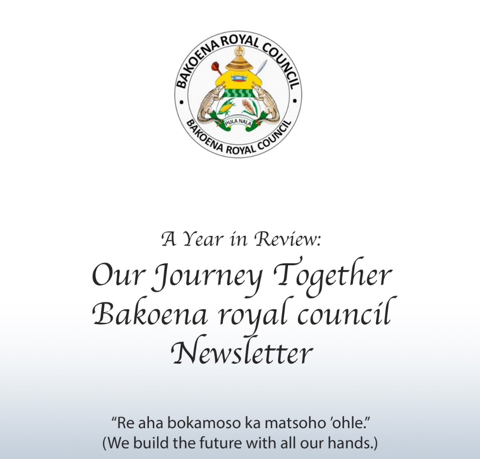 Bakoena Royal Council newsletter is now available!